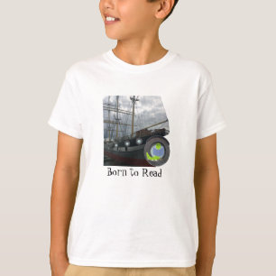 Zum Lesen geboren T-Shirt für Bücherwürmer