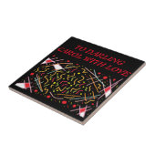 Zum Liebling Carol mit Liebe-Rot-Schwarz-Design Fliese (Seite)