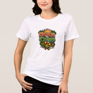 Zum lustigen Camping geboren Outdoor-Abenteuer T-S Tri-Blend Shirt