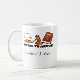 Zum lustigen Streiten geborener Anwalt  Kaffeetasse