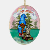 Zum Mähen geboren Gnom Keramik Ornament (Rechts)