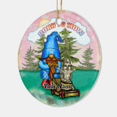 Zum Mähen geboren Gnom Keramik Ornament (Links)