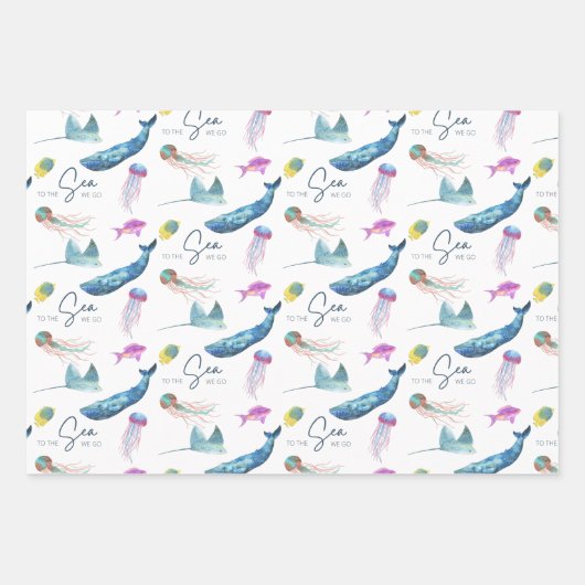 Zum Meer gehen wir Papierblätter umhüllen Geschenkpapier Set (Vorderseite 2)