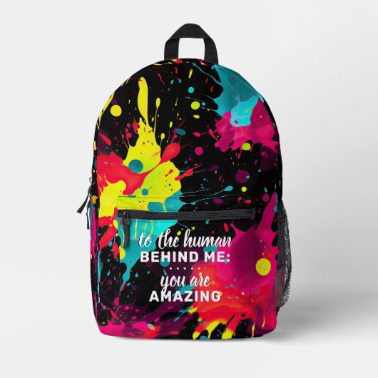 Zum menschlichen Hintergrund - Anstrich Bedruckter Rucksack (Vorderseite)