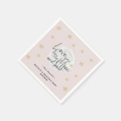 Zum Mond & Back Girl Babyduschpapier Serviette (Ecke)