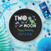 Zum Mond Dinosaurier Astronaut 2. Geburtstag Pappteller (Party)