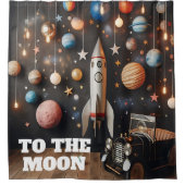 Zum Mond Duschvorhang (Vorderseite)