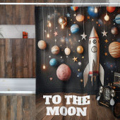 Zum Mond Duschvorhang