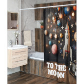 Zum Mond Duschvorhang