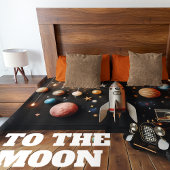 Zum Mond Fleecedecke