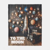 Zum Mond Fleecedecke (Vorderseite)