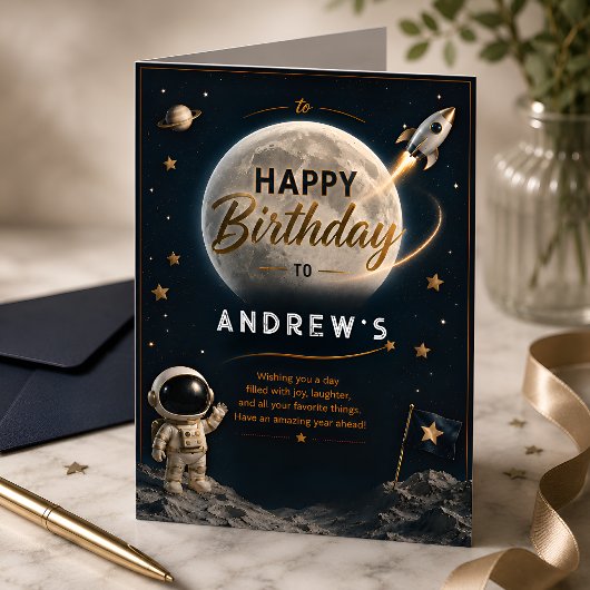Zum Mond Geburtstag Karte