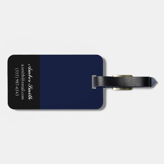 Zum Mond Gepäckanhänger (Rückseite horizontal)