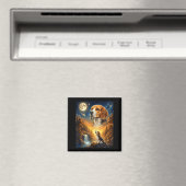 Zum Mond heulendes Meme-Tier Hund Beagle Magnet (In Situ (Geschirrspüler))