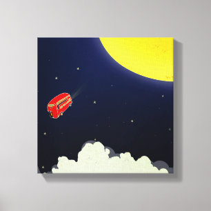 Zum Mond Leinwanddruck