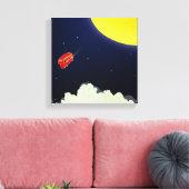 Zum Mond Leinwanddruck (Insitu (Wohnzimmer))