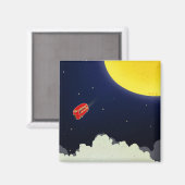 Zum Mond Magnet (Vorderseite/Rückseite)