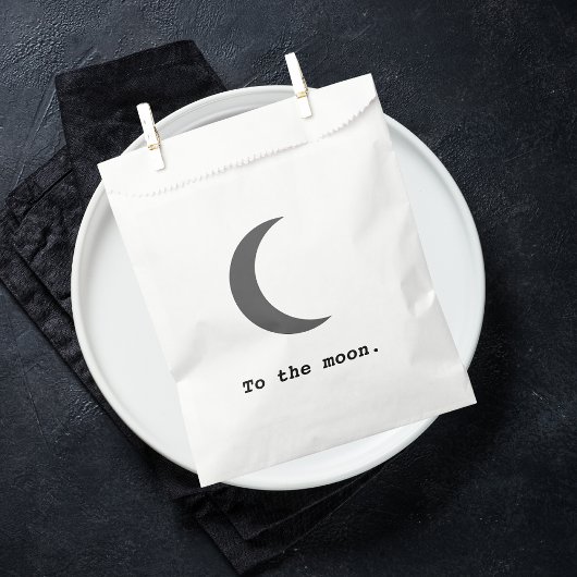 Zum Mond Minimalistisches Himmelsmond-Party Geschenktütchen