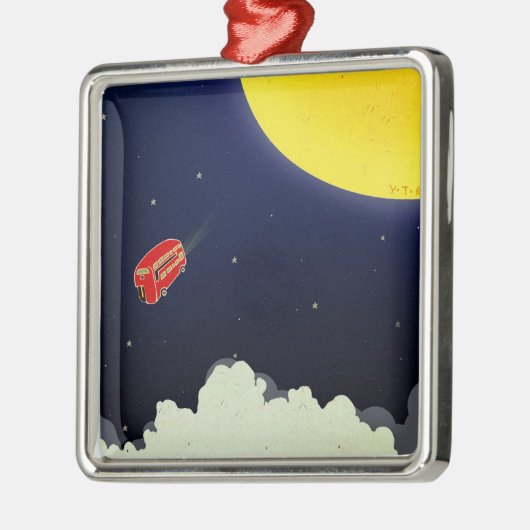 Zum Mond Ornament Aus Metall (Links)