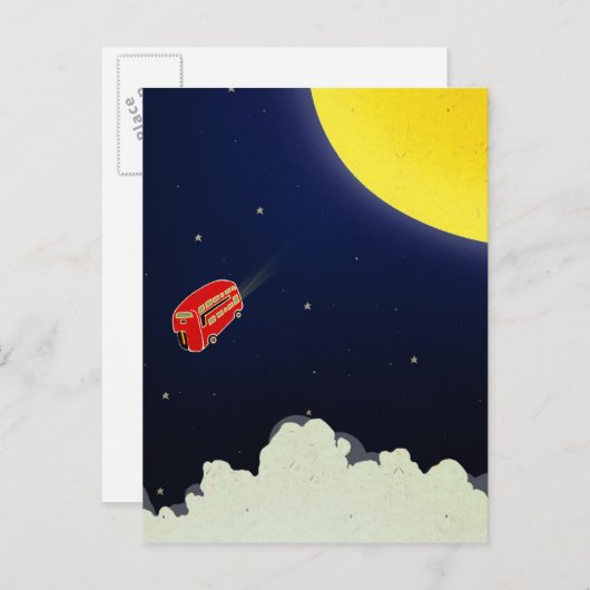 Zum Mond Postkarte (Vorne/Hinten)