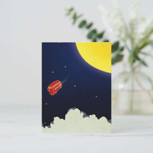 Zum Mond Postkarte (Stehend Vorderseite)
