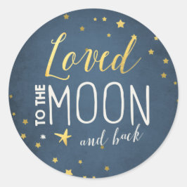 Zum Mond Umschlag Aufkleber Aufkleber Babydusche