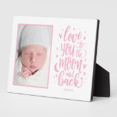 Zum Mond und zum hinteren EDITABLE FARBEN Foto Rah Fotoplatte (Seite)