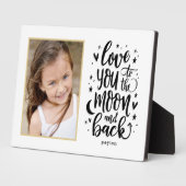 Zum Mond und zum hinteren EDITABLE FARBEN Foto Rah Fotoplatte (Seite)