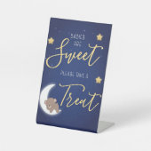 Zum Mond und zur hinteren Nachtisch Pedestal Schil Sockelschild (Vorderseite)