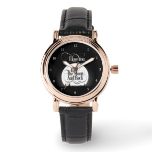 Zum Mond und zur Rückseite Armbanduhr