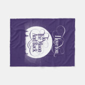 Zum Mond und zur Rückseite Fleecedecke (Vorderseite (Horizontal))