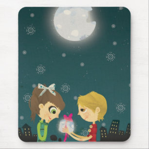Zum Mond und zur Rückseite Mousepad