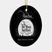 Zum Mond und zur Rückseite (personalisiert) Keramikornament (Rechts)