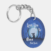 Zum Mond und zur Rückseite Schlüsselanhänger (Vorderseite links)