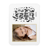 Zum Mond und zurück EDITABLE FARBE Custom Magnet (Vertikal)