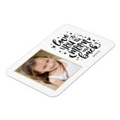 Zum Mond und zurück EDITABLE FARBE Custom Magnet (Linke Seite)