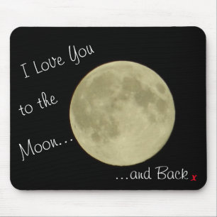 Zum Mond und zurück Mousepad