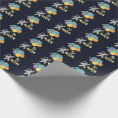 Zum Mond Weltraum Mond und Sterne Astronaut Geschenkpapier (Ecke)