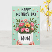 Zum Muttertag Hands Karte (Gelbe Blume)