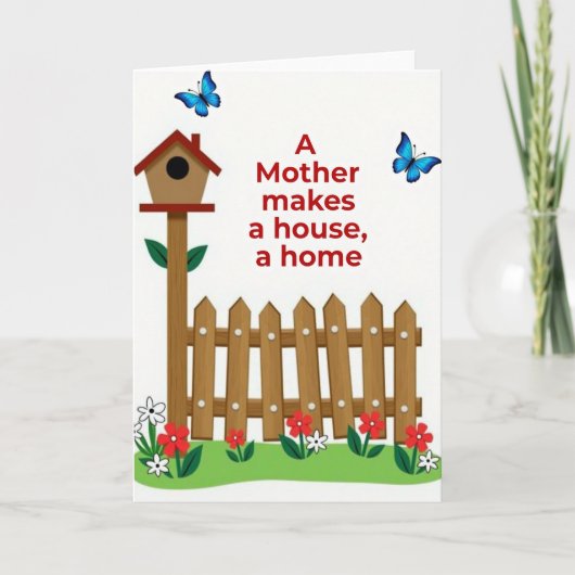 Zum Muttertag Karte Home Sweet Home (Vorderseite)