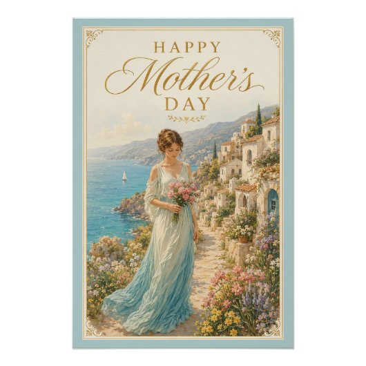 Zum Muttertag: Küstenidylle Poster (Vorderseite)
