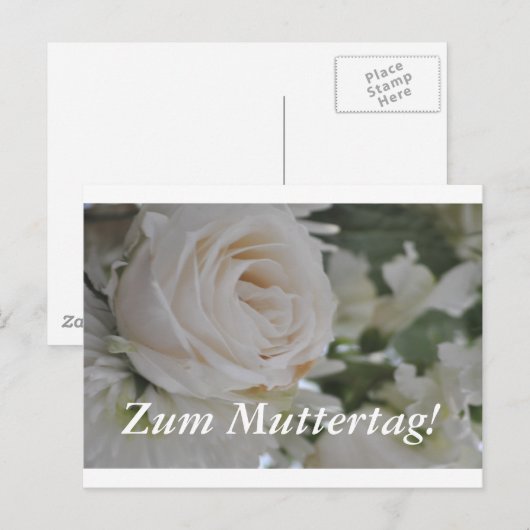 Zum Muttertag Postkarte (Vorne/Hinten)