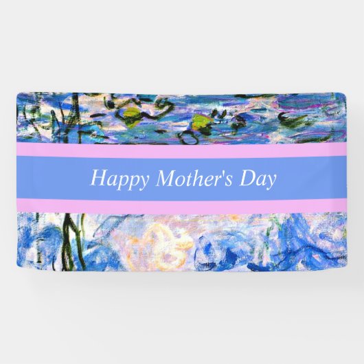 Zum Muttertag, Wasserlilililie Hintergrund, Banner (Horizontal)