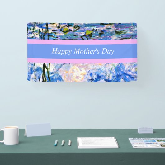 Zum Muttertag, Wasserlilililie Hintergrund, Banner (Messe)