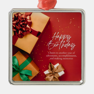 Zum nächsten Jahr herzlichen Glückwunsch Ornament Aus Metall
