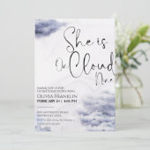 zum neunjährigen Cloud-Geburtstag Einladung (Stehend Vorderseite)