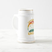 Zum Onkel aufgestiegen Bierglas (Vorderseite Links)