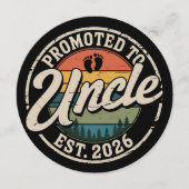 Zum Onkel befördert Erw. 2026 Schwangerschaftsankü Einladung (Vorderseite)