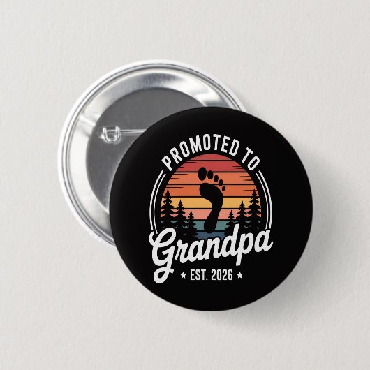 Zum Opa befördert ca. 2026 Button (Vorne & Hinten)