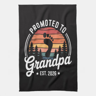 Zum Opa befördert ca. 2026 Geschirrtuch